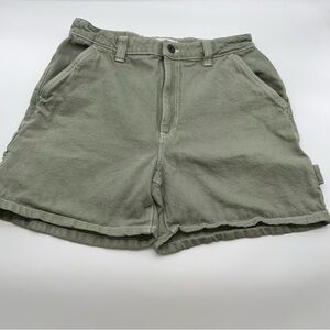 Cotton On Women’s Sage Green Carpenter 100% Cotton Denim Short-Size 8